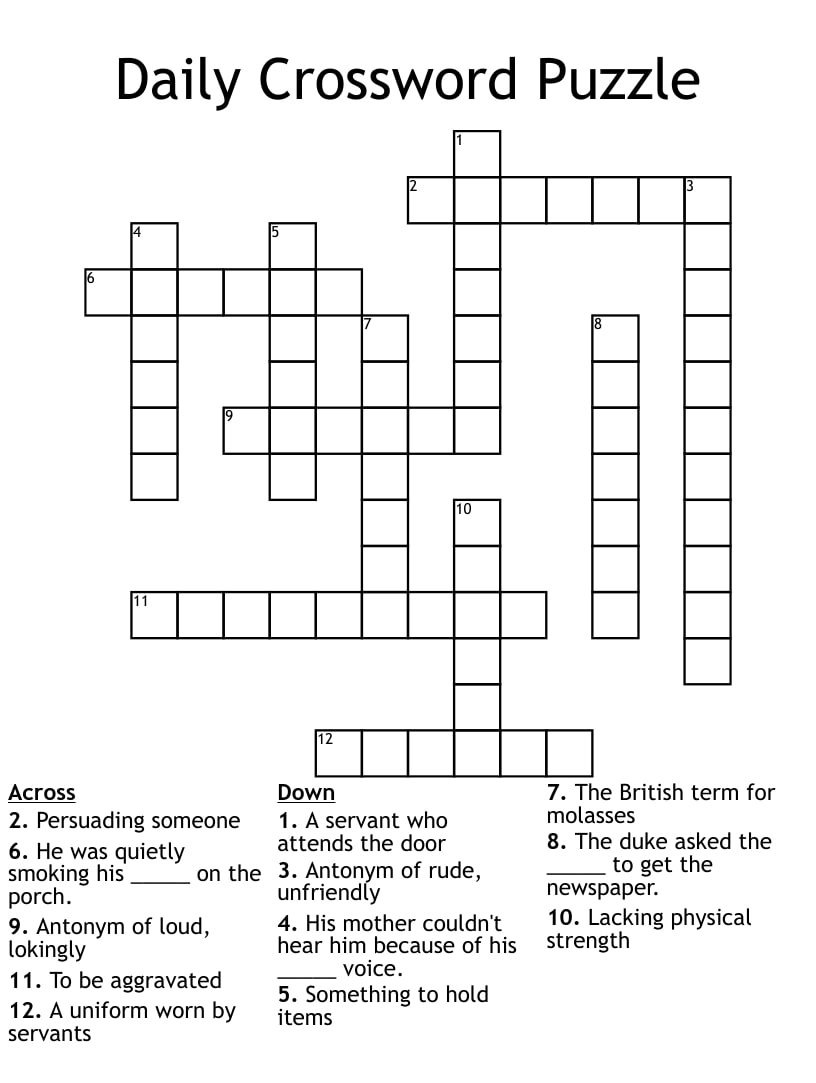 Free Daily Printable Crossword Puzzles - Printable JD